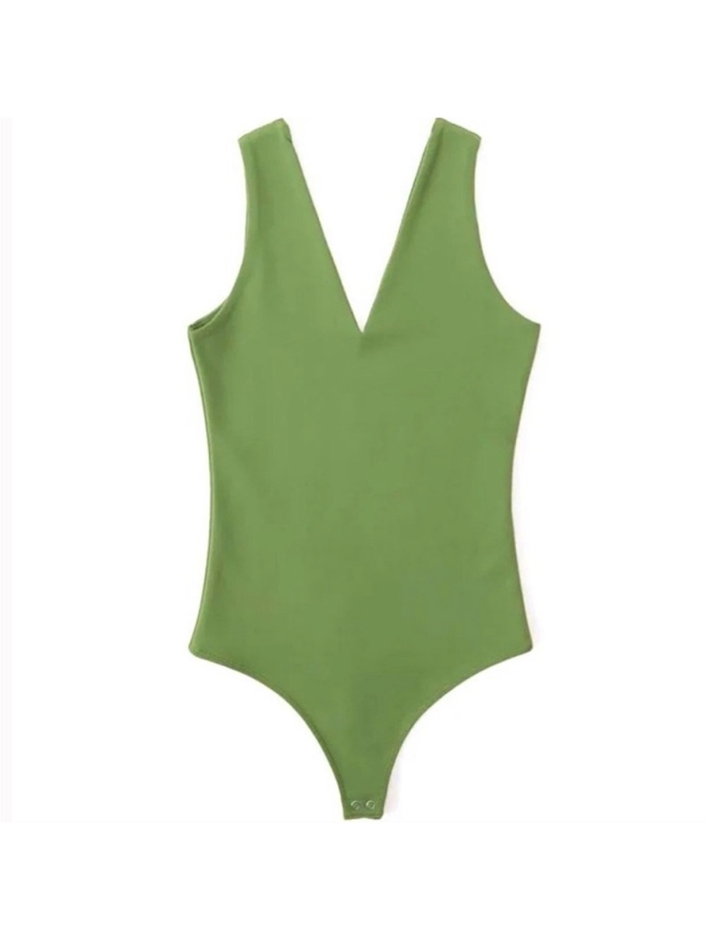 Abercrombie & Fitch Green V-Neck Bodysuit